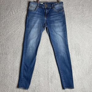Kut from the Kloth Toothpick Skinny Womens Size 10 Blue Denim Mid Rise Jeans